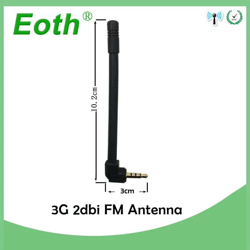5 шт. Eoth 3 мм Jack телефон fm радио усилитель сигнала внешняя мини беспроводная
