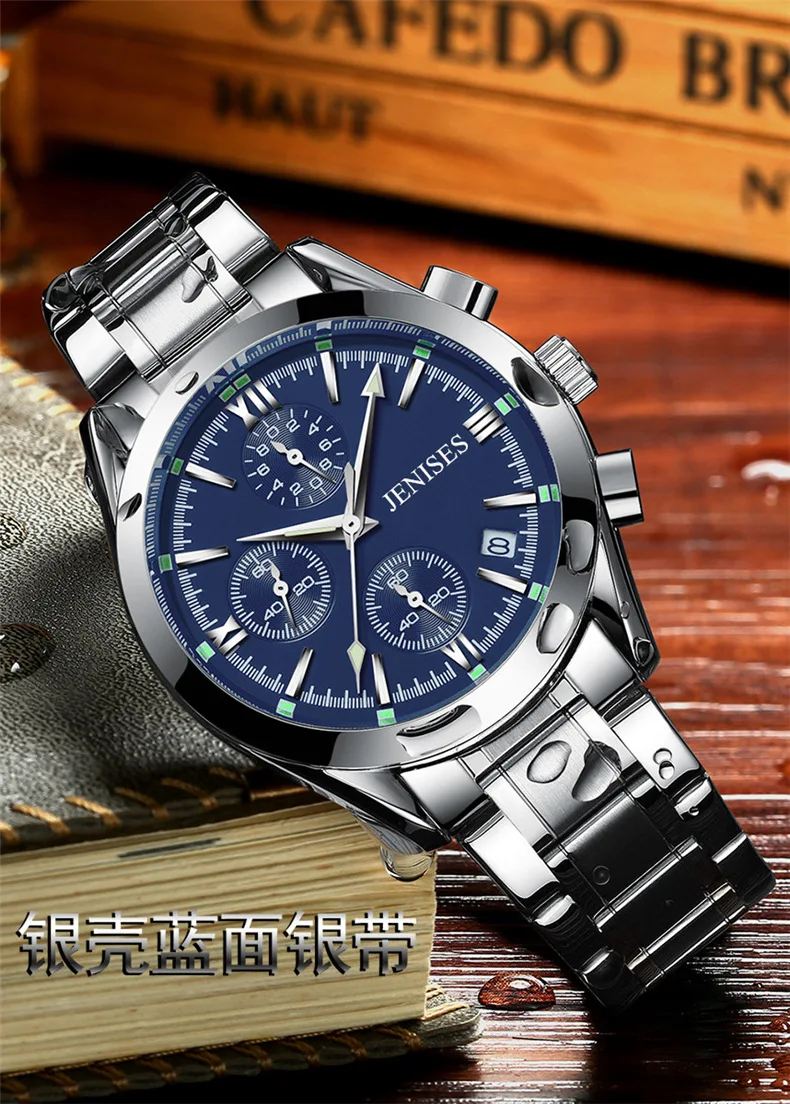 Мужские часы 2019 Элитный бренд Новый деловые мужские часы классические кожаные Наручные Кварцевые Erkek коль Saati мужские часы
