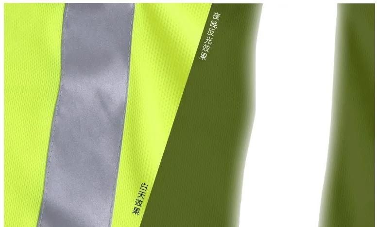 Летняя Новинка 2017 г. модная дышащая люминесцентные сетки Светоотражающие футболка с коротким рукавом предупреждения безопасности