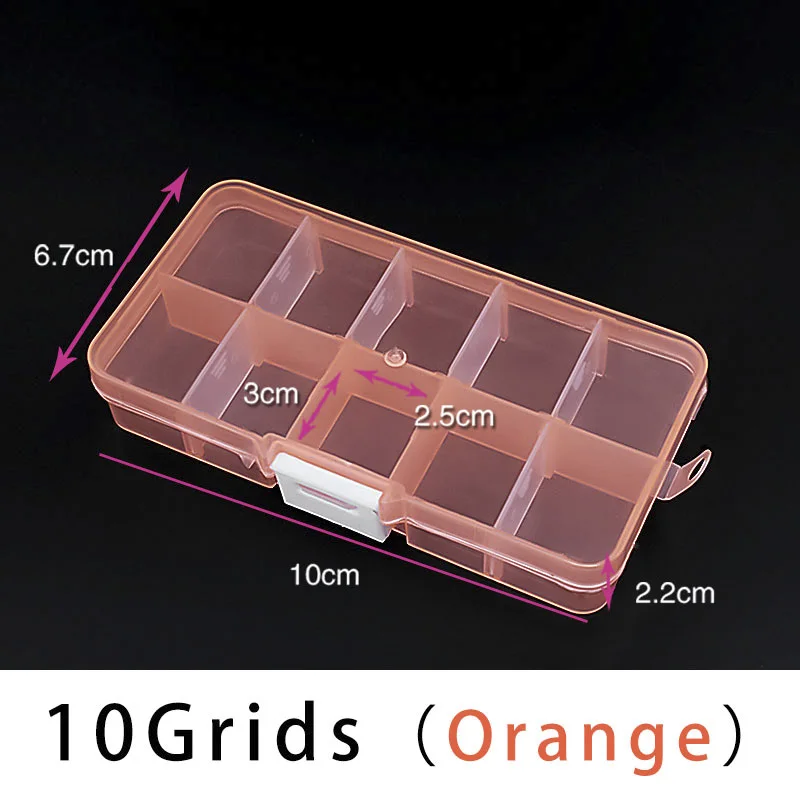 Adjustable 8 Grids Compartment Plastic Storage Box Screw Holder Case  Organizer