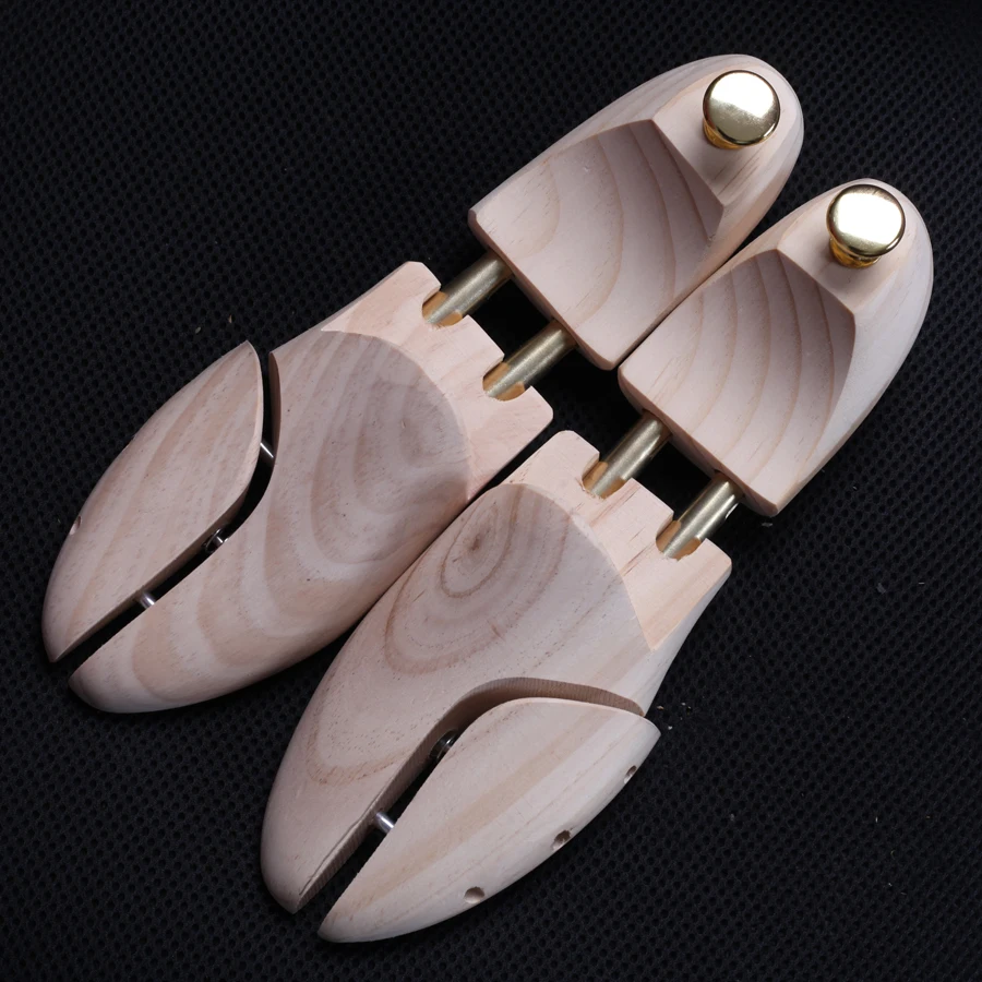 Online Zapatos de madera de pino árboles perilla de Metal longitud y anchura ajustables Cuidado del zapato
