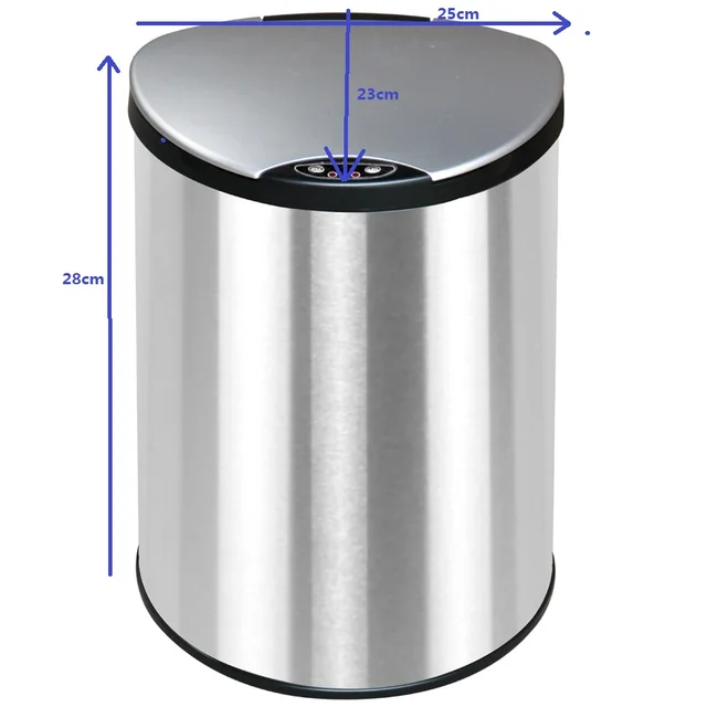 6 Liter No Touch Waste Bin Auto Open Close Trash Can Sensor Dustbin 6 Liter No Touch Waste Bin Auto Open Close Trash Can Sensor Dustbin Stainless Steel