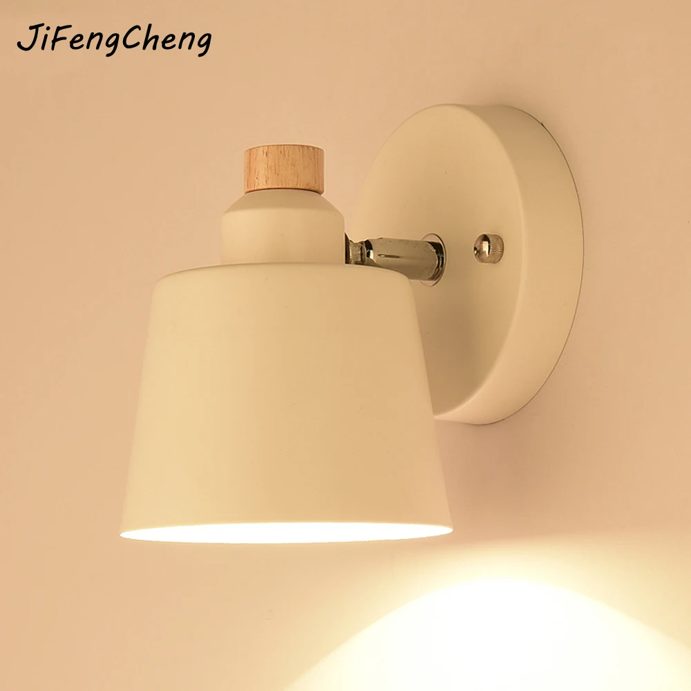 

JIFENGCHENG E27 Original Wooden Lighting Modern Creative Bedroom Bedside Lamp Luminaria Balcony Aisle Solid Wood Wall Light
