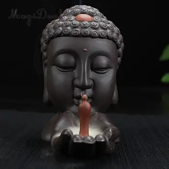

Buddhism Incense Burner Ceramic Stick Cones Holder Smoke Backflow Burner, Censer, Fragrance Smoker