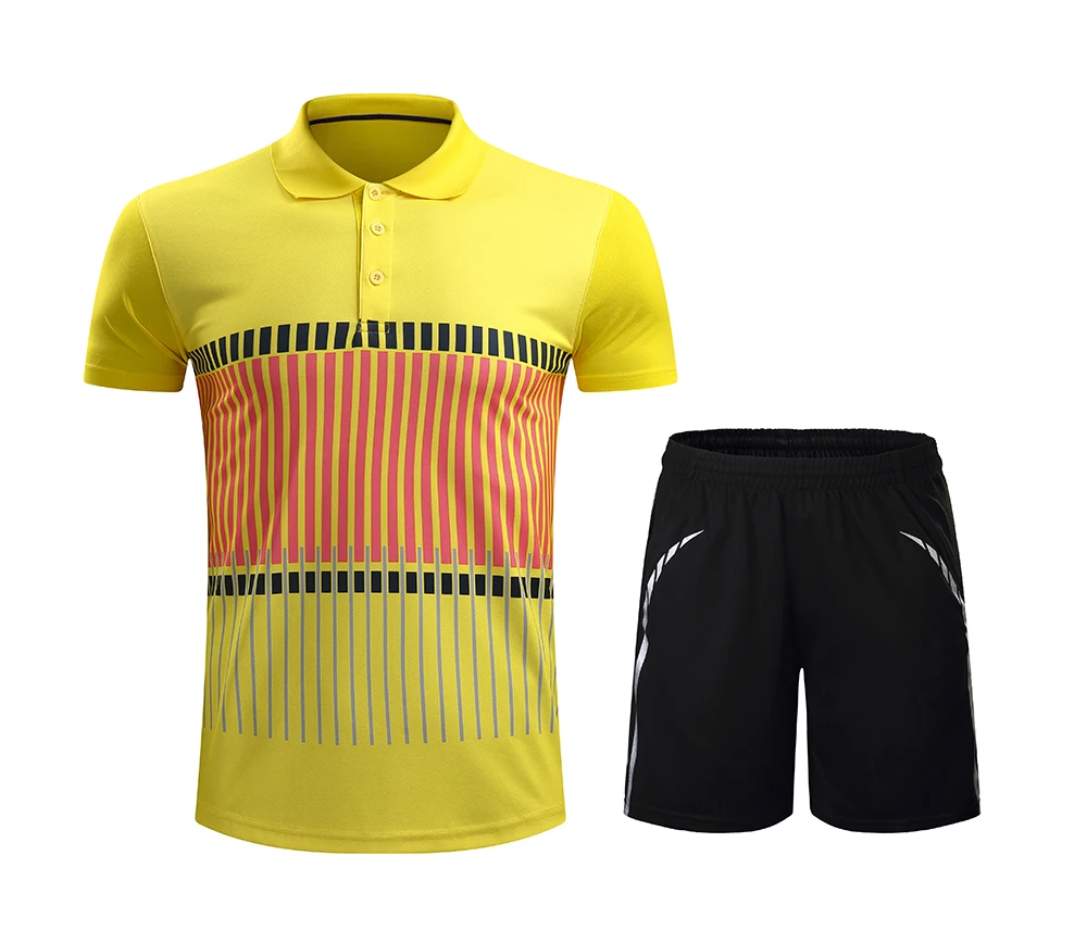 Free Print Badminton Sets Men  Badminton Clothes  Sports Table Tennis Shirt + Shorts  Pingpong Jerse