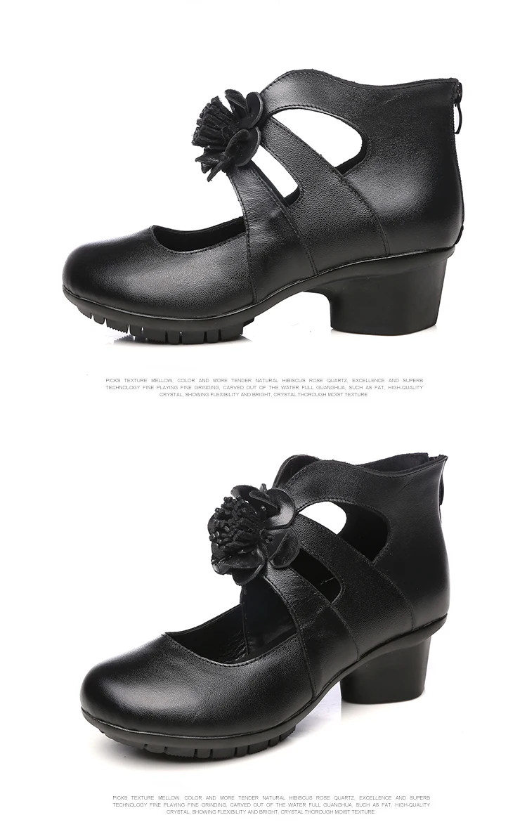 GKTINOO/Винтажные летние женские туфли на высоком каблуке из натуральной кожи г. Осенняя модная обувь женские туфли-лодочки на нескользящей мягкой подошве
