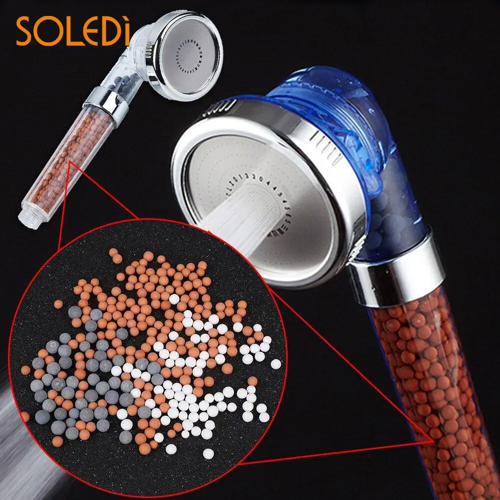 3 Bags SPA Shower Head Energy Beads Filter Handheld Bathroom Pressurize