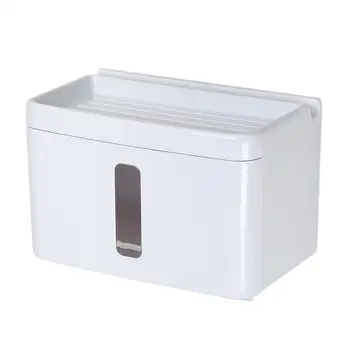 

Multi-Function 360 Degree Waterproof Paper Towel Box Semi-automatic Open Cover Tissue Case For Kitchen Bathroom White 1 Set J3