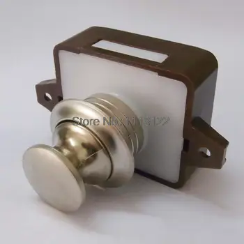 

Caravan button lock furniture drawer keyless handle lock for Australia RV Car Cupboard door thick 15-25mm 1PC-Brown