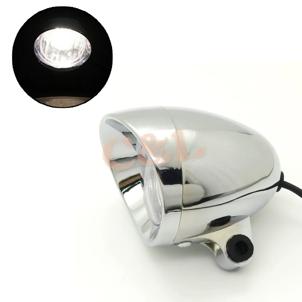 

Motorcycle Chrome 4"Custom Bullet Spot Light Fog Light Head Lamp Fit For Harley Honda Suzuki Triumph