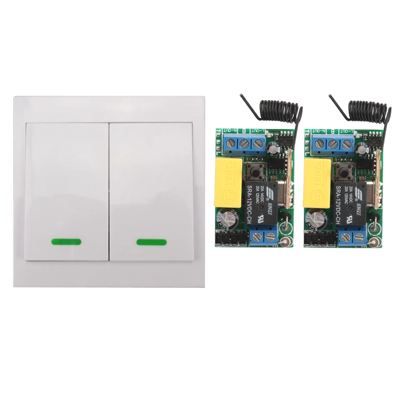 

Smart Home 220V Ceiling Lamp Light LED Bulb Remote Control Switch Wireless Wall Pannel Transmitter Input Output Mini RF Receiver