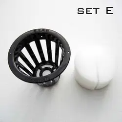 10-Pack Black Mesh Net Cups with Foam Inserts for Hydroponic Plant Growth, Various Sizes (10 sets E)