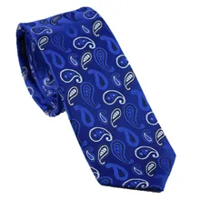 Lammulin галстуки мужские Тонкий галстук синий с черным серебряным Пейсли жаккард шейный платок, тонкий галстук модный галстук свадебный галстук Corbata 7 см