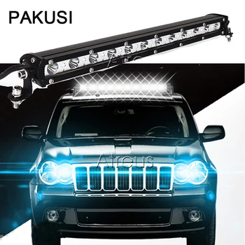 

PAKUSI 36W Car Single Row LED Light Bar 12V Spot DRL Fog Lamp For ATV 4X4 Truck 4WD Offroad Lada Renault Mazda Jeep accessories