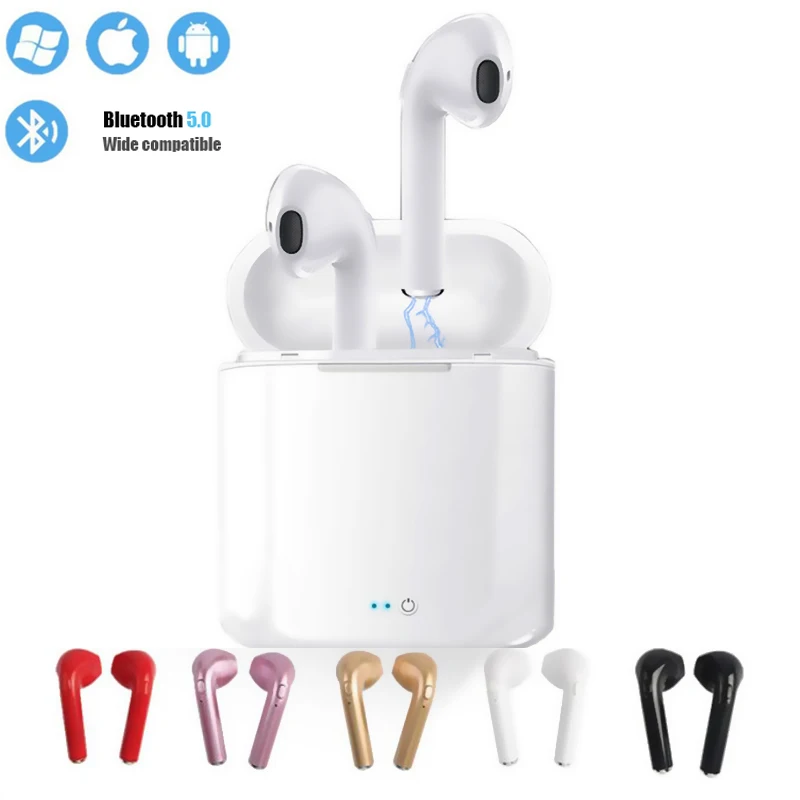 

i7s TWS Mini Wireless Headphones Bluetooth 5.0 Earphone Stereo Earbud Headset With Charging Box Mic For All Smart Mobile Phone