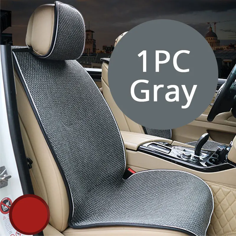 Linen Car Seat Cover Breathable Protector Pad for Universal Auto