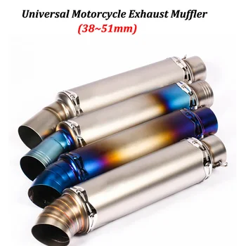 38~51mm Universal Motorcycle Exhaust Muffler Modified Escape Moto Tail Pipe For PCX125 PCX150 CBR125 CBR150 Bike Tube