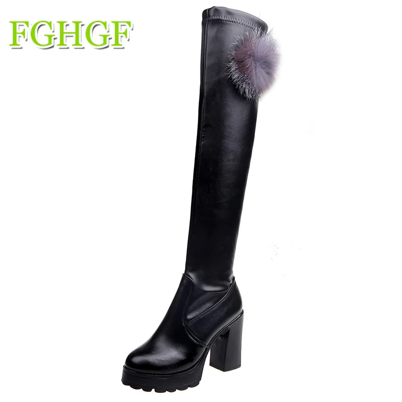 

Women Fashion Winter High Heel Shoes Sexy High Heel Over The Knee Boots Women Thigh High Boots Ladies Shoes Woman