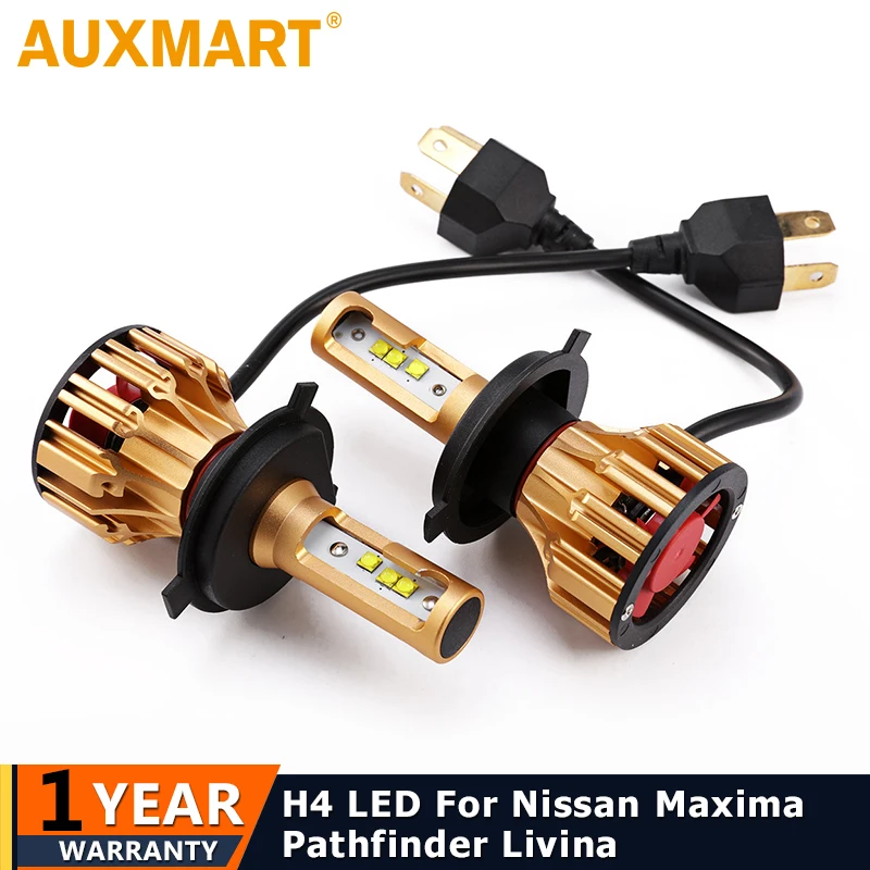 Auxmart 70W 7000LM LED Headlight Bulb For Nissan Maxima Pathfinder Livina H4 Hi Lo Beam Led SMD