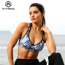 Attro, женский спортивный бюстгальтер, средняя ударная поддержка, перекрещивающийся Бюстгалтер для йоги и бега, спортивный бюстгальтер, нижнее белье, спортивный топ для фитнеса