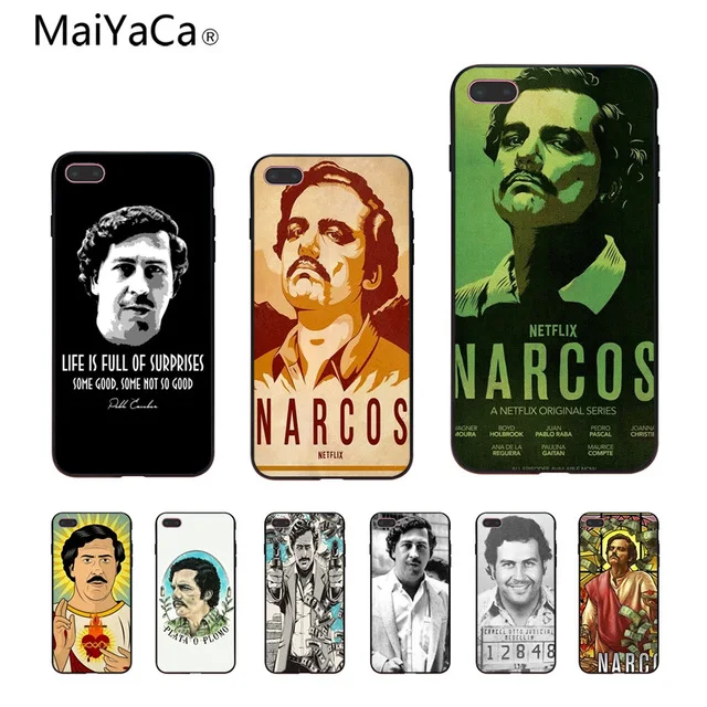 MaiYaCa Pablo Escobar для iPhone 4S SE 5C 5S 5 6 6S 7 8 Plus X XR XS MAX Samsung черный мягкий чехол телефона