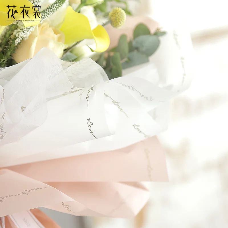 60*60cm English Print Flower Wrapping Paper 20 Sheets 60*60cm Bouquet Flower  Paper Flower Shop Supplies Gift Paper - Craft Paper - AliExpress