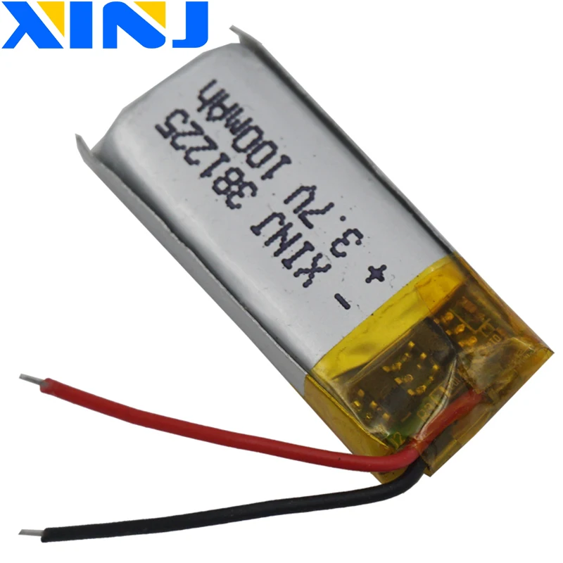 XINJ 3 7 В 100 мАч литий полимерный аккумулятор lipo 381225 для mp3 часы динамик наушники GPS Sat