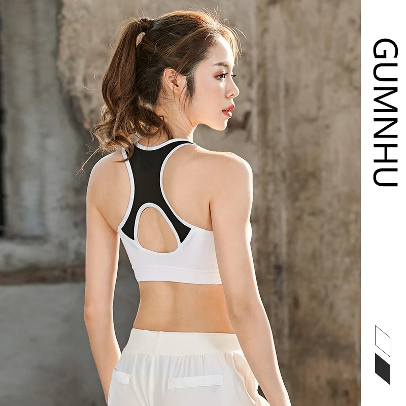 

GUMNHU Top shirt Women 2019 Summer Tops Shirt Tank Top Cropped Padded Bra tank Tops Vest Fitness Women's Tanks Regata Feminina