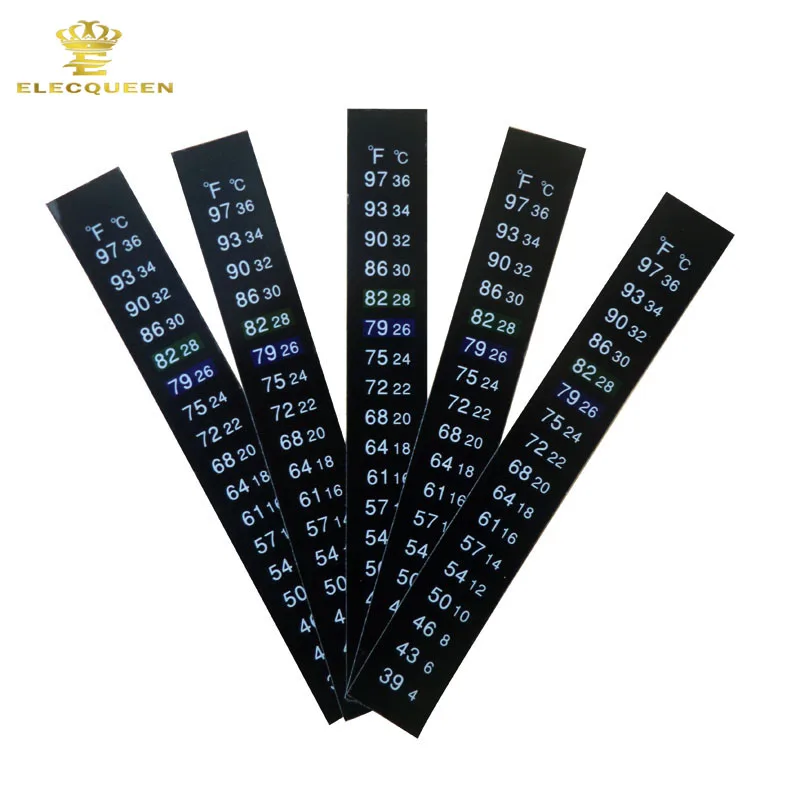 5 pcs/lot,Dual Scale Liquid Crystal Thermometer 39 97 F/ 4 36C