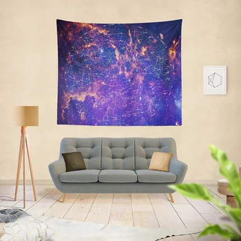 

HELENGILI Home Furnishing Constellation Tapestry Wall Hanging Sandy Beach Picnic Throw Rug Blanket Camping Tent Sleeping Pad