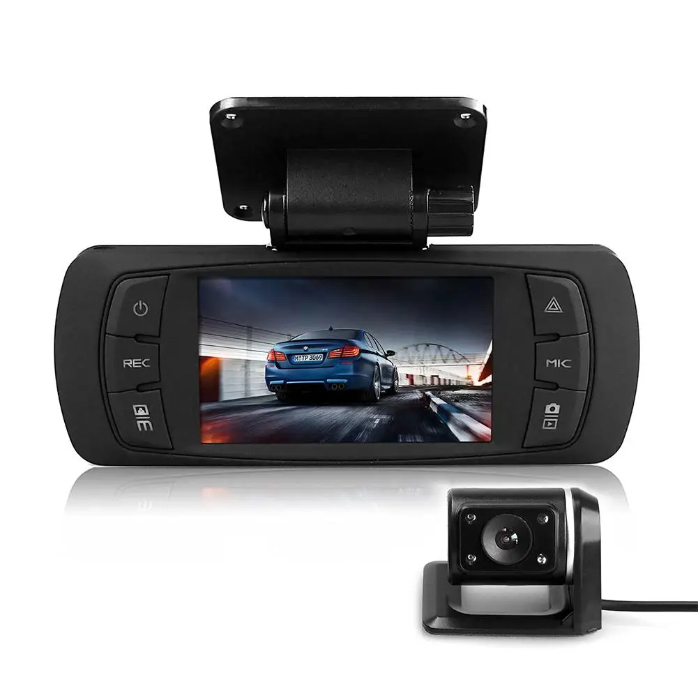 

A7 Car Dual Lens Driving Recorder Dash Cam Front Lens 1080P Rear Lens VGA480P 2.7 Inch Dropship 7.20