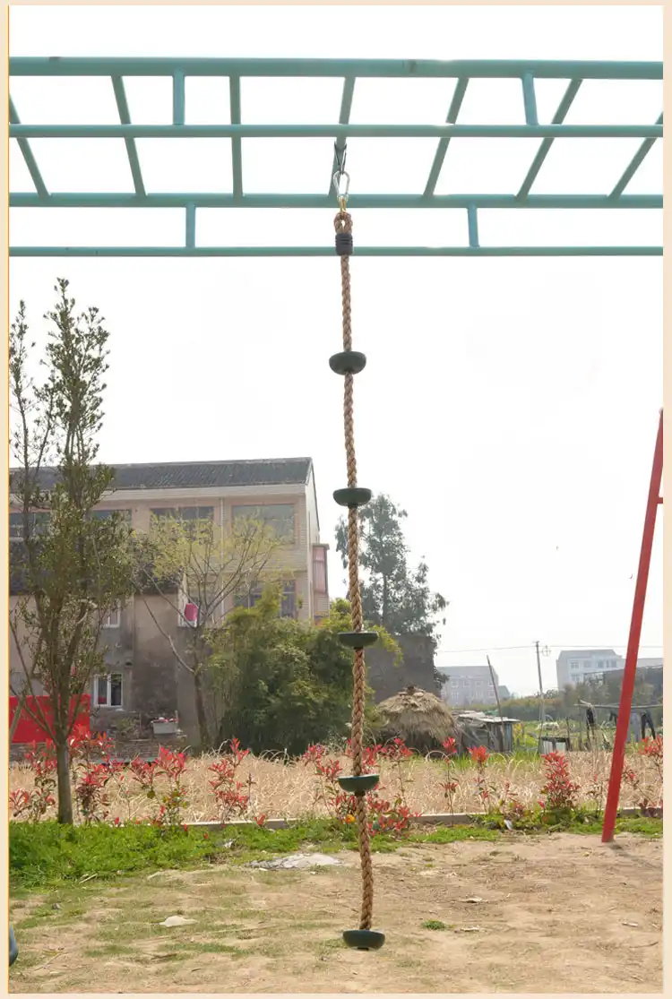 Bohs Kids Green Disc Climbing Rope Ladder Swing Set Tree House Accessories Sturdy Nylon Child Outdoor Sports
