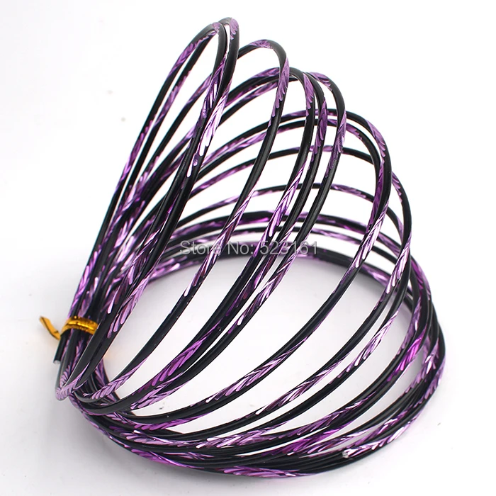 2 шт 2 мм lazer cut цветочный анодированный алюминиевый ремесленный провод 2*5 м 33 фута Синий Золотой Фиолетовый для ювелирных изделий DIY ремесло