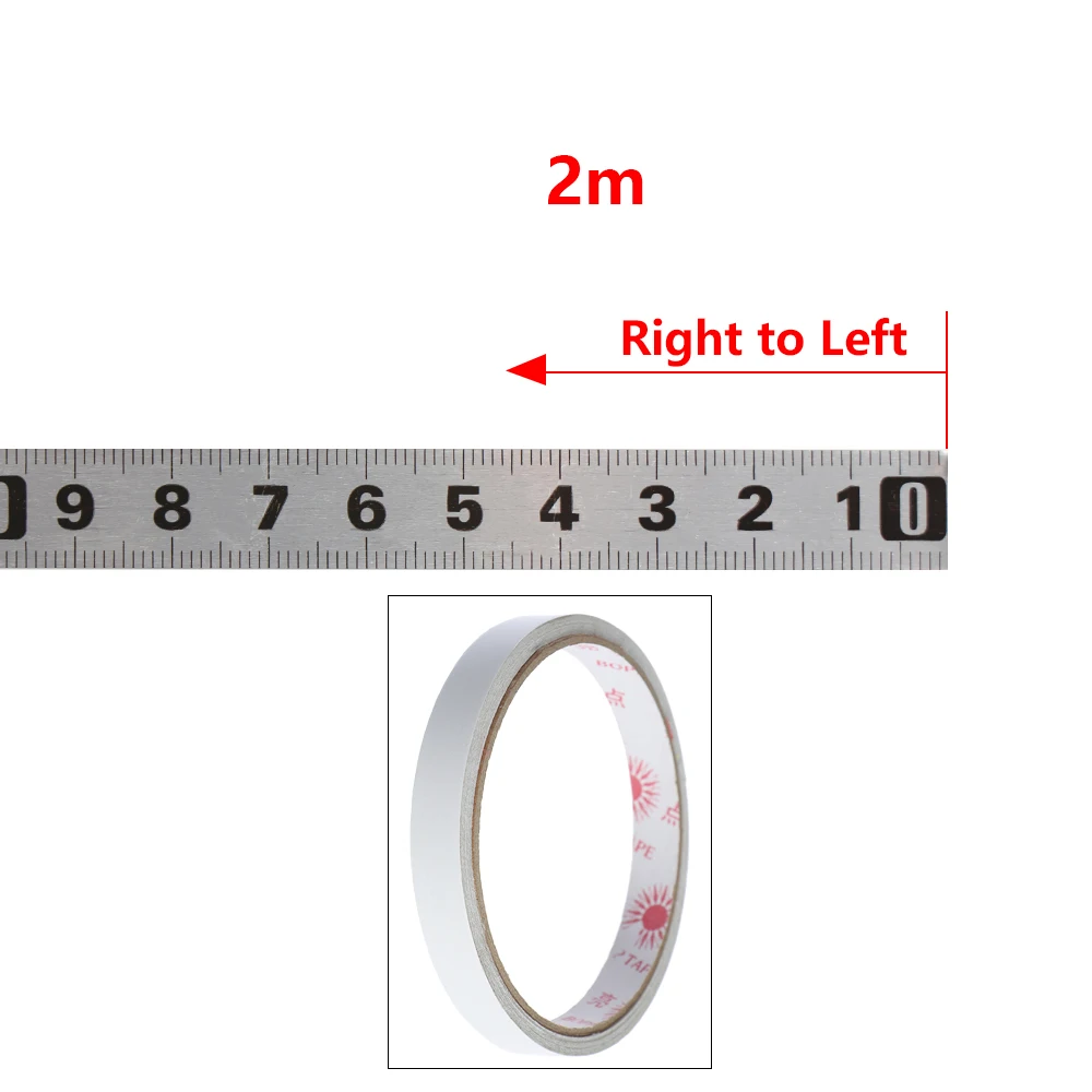 Торцовочная рулетка, рулетка, самоклеющаяся Метрическая стальная линейка, Торцовочная пила, весы для Т-образной дорожки, маршрутизатор, Настольная пила, ленточная пила, деревообрабатывающий инструмент - Цвет: right to left 2M