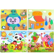 Шт. 1 шт. EVA трехмерные наклейки Детские ручные наклейки Детские пазлы-головоломки родитель-ребенок производство детский сад Арт-класс