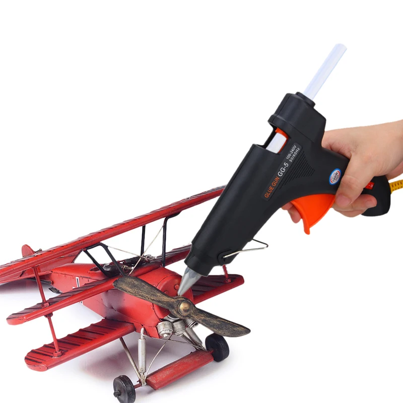 

100W EU/US Plug PTC Hot Melt Glue Gun with 7mm Glue Stick Industrial Mini Guns Thermo Electric Heat Temperature Tool