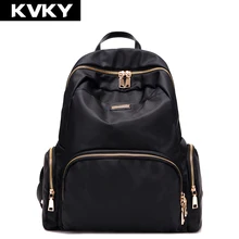 Kvky 2017 mujeres mochilas de nylon impermeable bolsos de escuela del estudiante chica mochilas bolsa de viaje ocasional femenina señoras mochila feminina