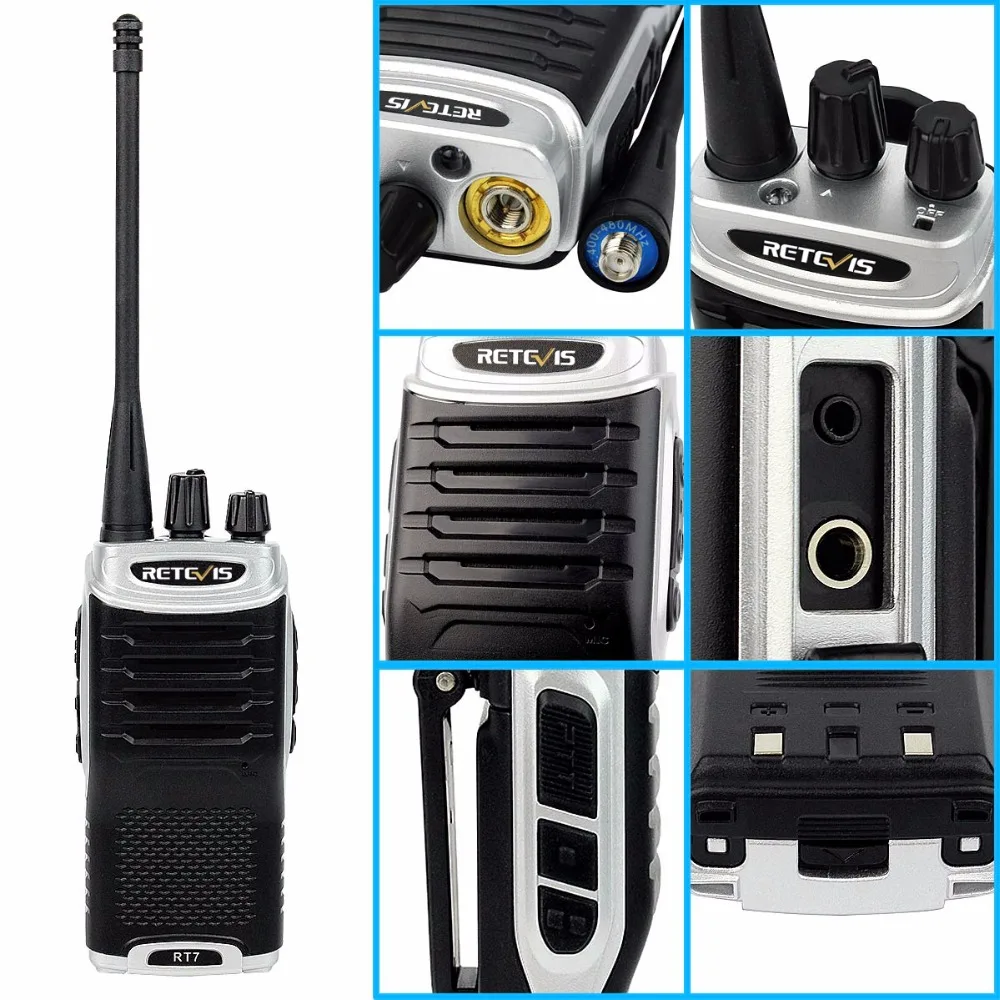 2 шт. Retevis RT7 удобная портативная рация 5W UHF 400 470MHz FM Radio CTCSS/DCS Scan Ham Hf Transceiver|walkie talkie
