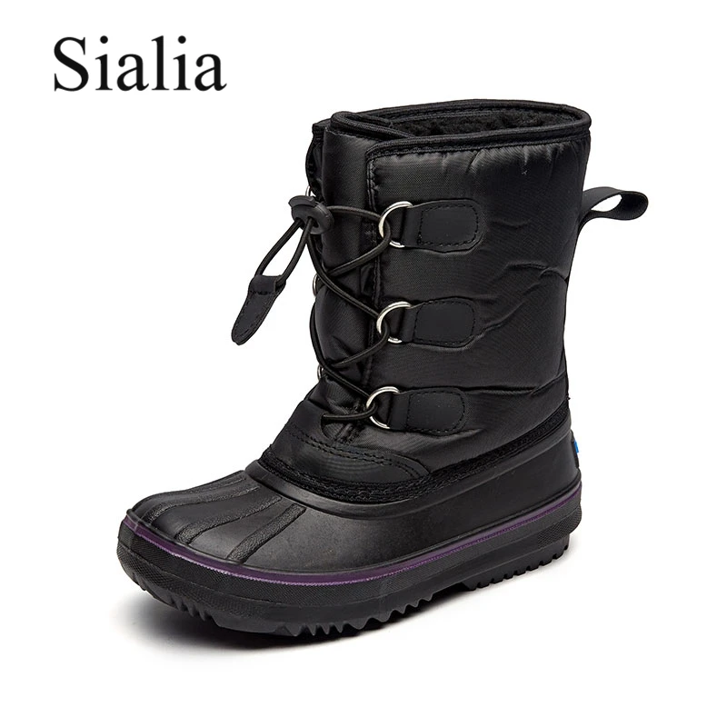 

Sialia Snow Boots For Girls Shoes Kids Boots Boy Winter Shoes Children Boots Elastic Band Round Toe Platform Plush bota menina