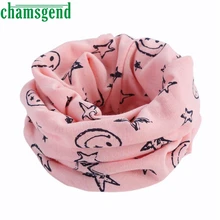 В Корейском стиле для детей, рисунок со смайликом, звезды образным вырезом с коротким рукавом Детский Теплый хлопковый шарф для мальчика, девочки зимний шейный платок ot12 P30