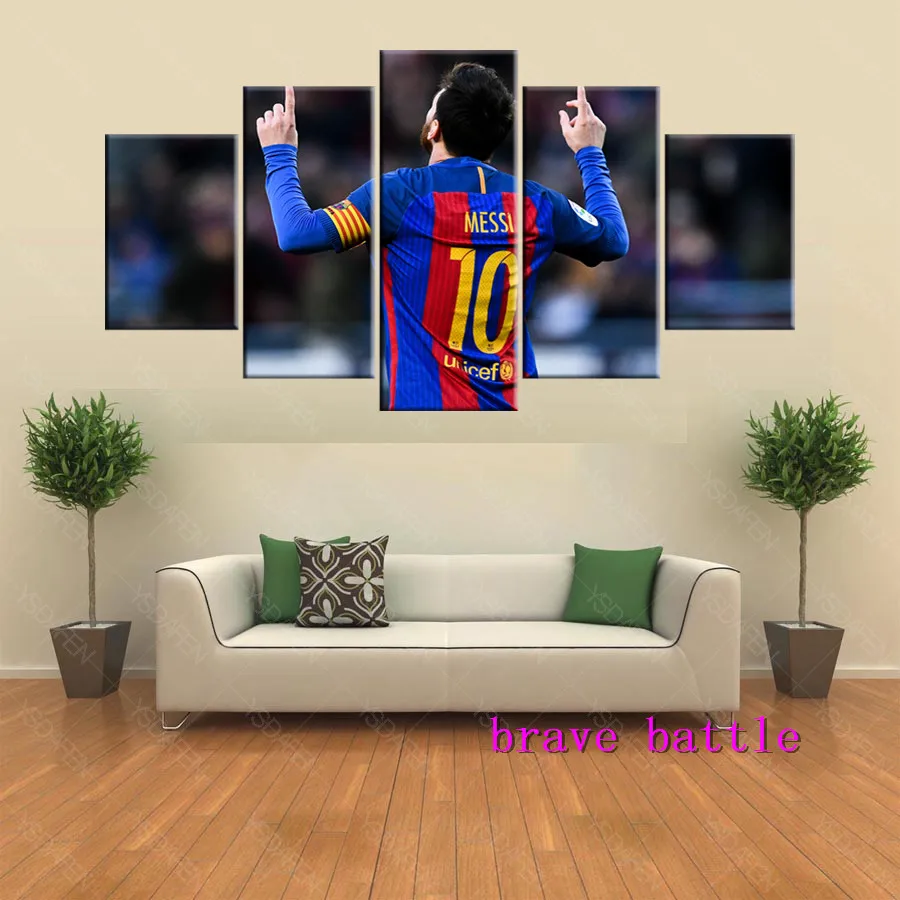 Messi футбол 2 Холст Картина гостиная домашний декор Современная роспись