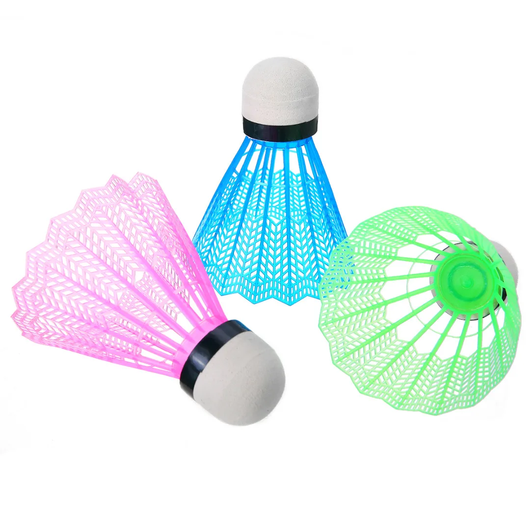 6Pcs High Quality Badminton Balls Colorful Portable Plastic Shuttlecocks Game Supplies For Leisure Indoor Outdoor Sport Training