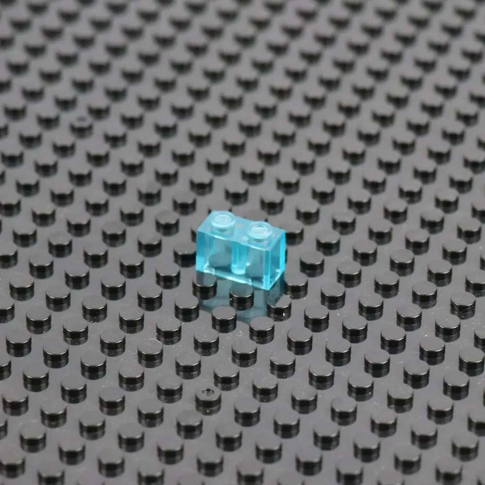 50 그램/팩 MOC 투명 투명 모델 빌딩 블록 부품, 어린이 교육 학습 장난감 벽돌 2x4 2x2 1x1