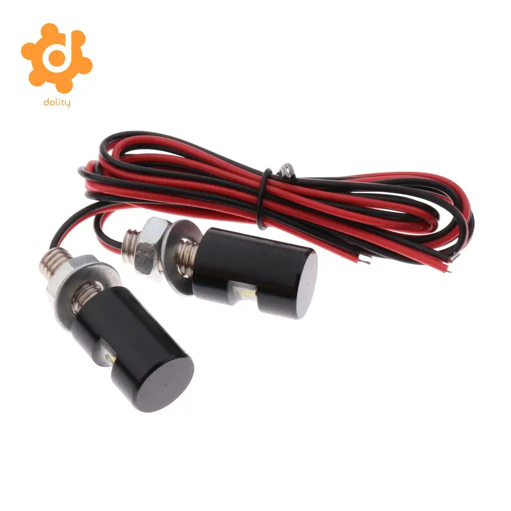 Baoblaze 2 Pieces White Motorcycle Screw SMD LED Bolt Lamp Car License Plate Light