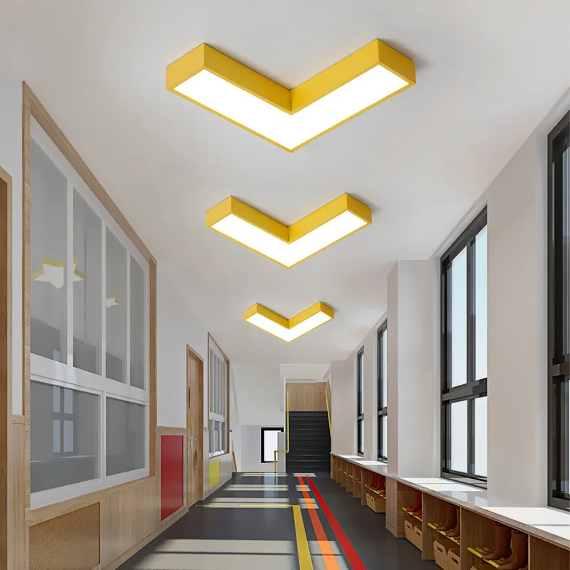 

Modern Simple Macaron Color Arrow Design Ceiling Lights Geometry LED Ceiling Lamp For Bedroom Study Corridor Office Meeting Room