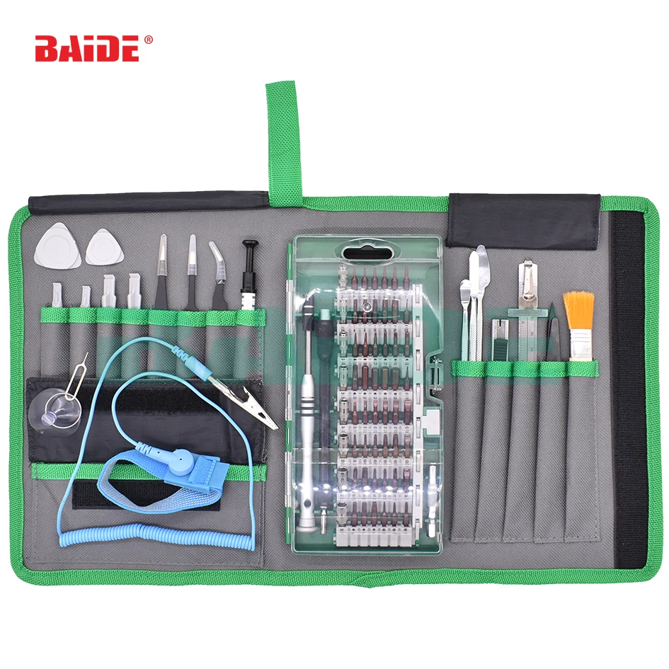 BAIDE 80 in 1 Tools Set Screwdrivers Bit With Oxford Cloth Antistatic