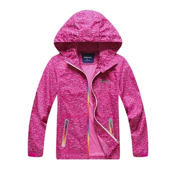 

Boy and girl children printing waterproof waterproof breathable film hat chest zipper sweater jacket hiking assault suit