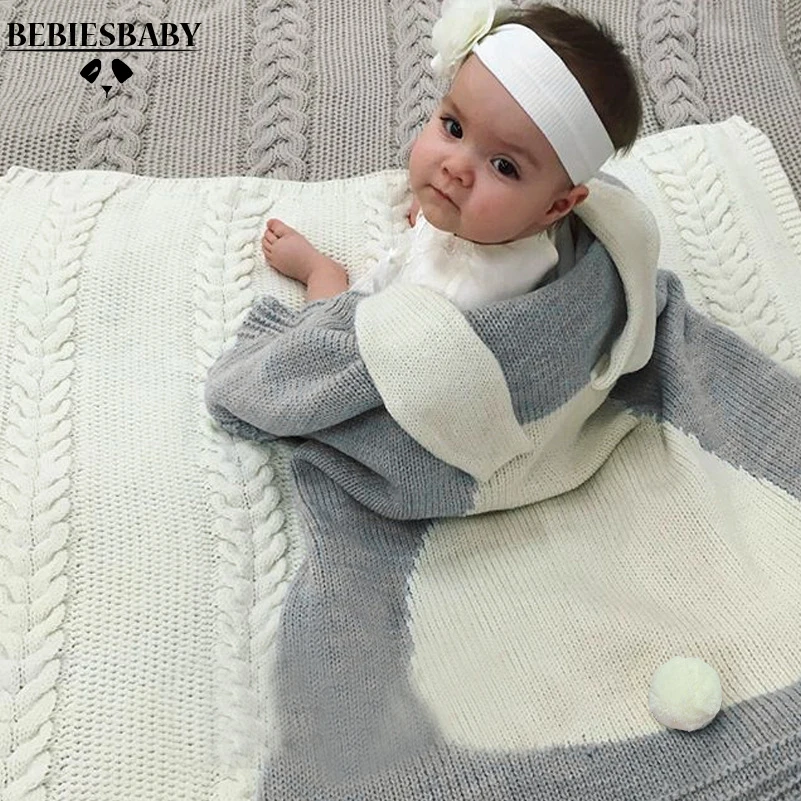 Baby Blanket Pink White Cute Rabbit Gray For Bed Sofa Wool blanket Cobertores Mantas BedSpread Bath