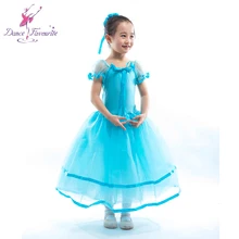 Лайкра лиф с пышными рукавами балетная пачка, Женский Романтический балетный танцевальный костюм пачка