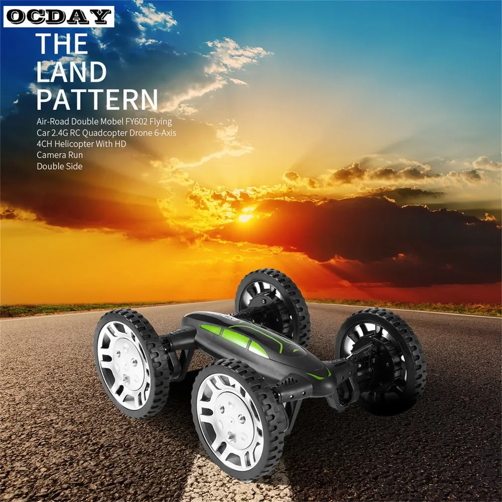 Profissional Drone Câmera Ar-estrada Modelo Duplo Carro Voador 2.4g Quadcopter 6-axis 4ch Helicóptero Lados Duplos Fy602 rc hd 7 Cheap RC Quadcopter